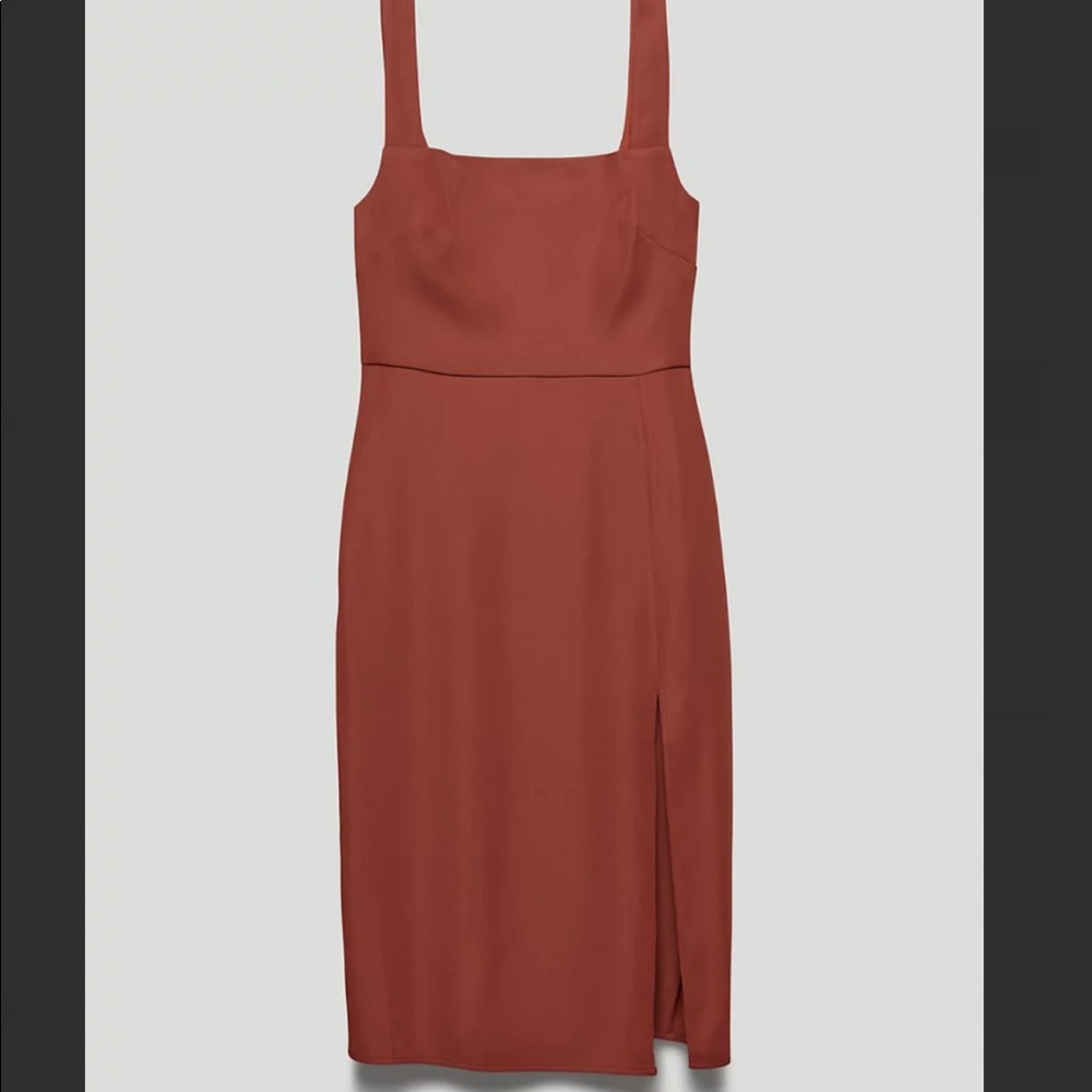 Aritzia Babaton orange dress